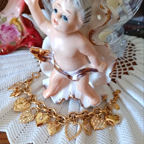 VALENTINE'S GIFT!😍 "KIRKS FOLLY" ALL HEARTS BRACELET WITH LOCKET! - Picture 7 of 14